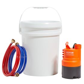 VEVOR Tankless Water Heater Flushing Kit, Includes Efficient Pump & 5 Gallon Pail & 2 Hoses & Descaling Powder