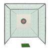 10X10X10FT Golf Practice Net Cage w/ Metal Frame Hitting Net Kit Indoor Outdoor