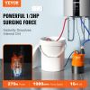 VEVOR Tankless Water Heater Flushing Kit, Includes Efficient Pump & 5 Gallon Pail & 2 Hoses & Descaling Powder