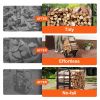 VEVOR Firewood Log Cart, 250 lbs Capacity, Outdoor and Indoor Wood Rack Storage Mover with PU Wheels & Waterproof Cloth, Heavy Duty Steel Dolly Hauler