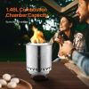 Tabletop Fire Pit 6 inch Stainless Steel Fireplace Indoor Outdoor Silver