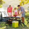 Folding Camping Table Portable Lightweight Aluminum Roll-up Picnic BBQ Desk with Carrying Bag Heavy Duty Outdoor Beach Backyard Party Patio