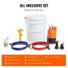 VEVOR Tankless Water Heater Flushing Kit, Includes Efficient Pump & 5 Gallon Pail & 2 Hoses & Descaling Powder