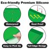 Silicone Griddle Mat Food Grade Silicone Grill Mat Protect the Top Surface from Insects 36 inch Green Color with Silicone Utensil Rest