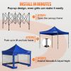 VEVOR Pop Up Canopy Tent, 10 x 10 FT, Outdoor Patio Gazebo Tent with Removable Sidewalls and Wheeled Bag