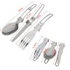 Outdoor Pot Set For 1-2 People Portable Camping Cooker With Cutlery